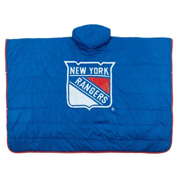 Poler Reversible NY Rangers Poncho with Drawstring Storage Pouch - Picture 1 of 10